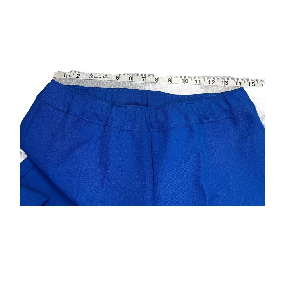 Bend Over Pants Women's 12W Blue 100% Polyester Classic Mid-Rise Straight Leg - Picture 6 of 6